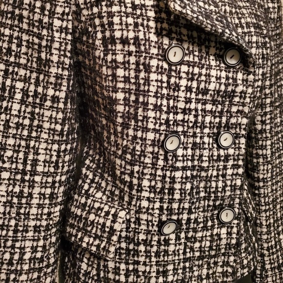 Black and White Pea Coat - Picture 3 of 5